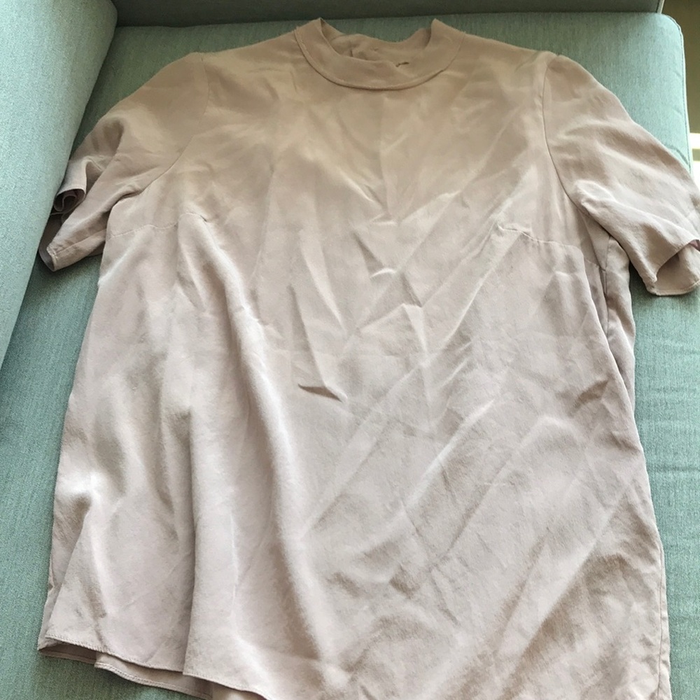 Lavender purple silk blouse